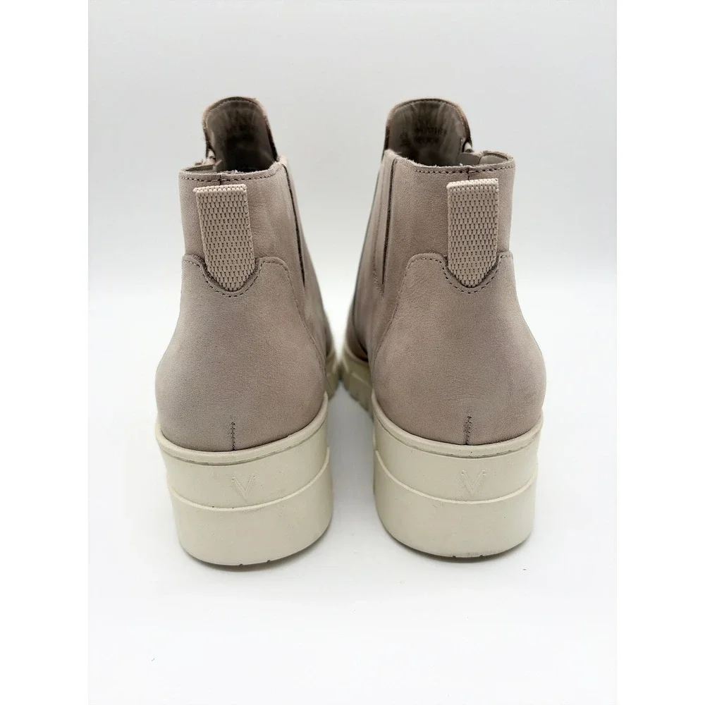 Vionic Uptown Sur Weatherproof Taupe Nubuck‎ Ankle Boots Lug Sole Womens 8.5